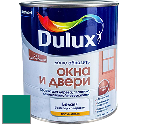 Краска DULUX LUXIUM ОКНА И ДВЕРИ полуматовая краска цвет NCS S 3555-B80G 