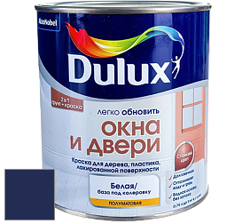 Краска DULUX LUXIUM ОКНА И ДВЕРИ полуматовая краска цвет RAL 5013 