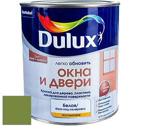 Краска DULUX LUXIUM ОКНА И ДВЕРИ полуматовая краска цвет 10GY 24/356 