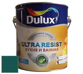 Краска DULUX LUXIUM ULTRA RESIST КУХНЯ И ВАННАЯ матовая ультрастойкая краска цвет NCS S 6035-B60G 