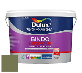 Краска DULUX LUXIUM BINDO НЕГОРЮЧАЯ 9л глубокоматовая краска цвет NCS S 5030-G50Y 