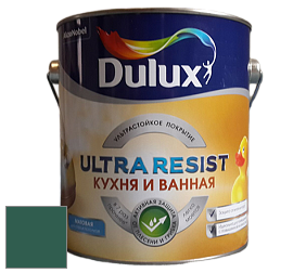 Краска DULUX LUXIUM ULTRA RESIST КУХНЯ И ВАННАЯ матовая ультрастойкая краска цвет NCS S 6030-B90G 