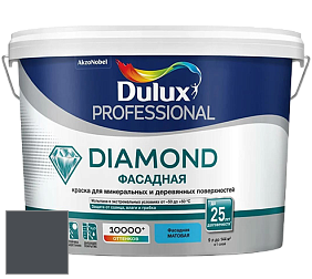 Краска DULUX LUXIUM DIAMOND ФАСАДНАЯ матовая краска цвет 42BB 09/032 Darkened Storm