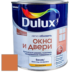 Краска DULUX LUXIUM ОКНА И ДВЕРИ полуматовая краска цвет 70YR 29/559 Ginger glow 4