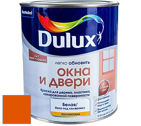 Краска DULUX LUXIUM ОКНА И ДВЕРИ полуматовая краска цвет RAL 2009 