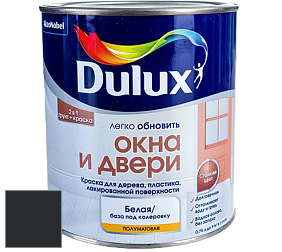 Краска DULUX LUXIUM ОКНА И ДВЕРИ полуматовая краска цвет RAL 9011 
