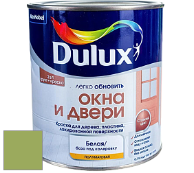 Краска DULUX LUXIUM ОКНА И ДВЕРИ полуматовая краска цвет NCS S 2050-G40Y 