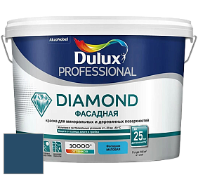 Краска DULUX LUXIUM DIAMOND ФАСАДНАЯ матовая краска цвет 30BB 08/188 Mediterranean Blue