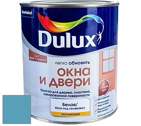 Краска DULUX LUXIUM ОКНА И ДВЕРИ полуматовая краска цвет 70BG 32/238 Hidden Harbor
