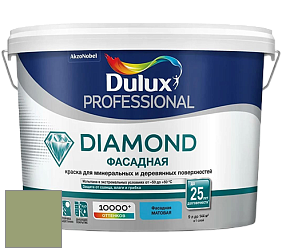 Краска DULUX LUXIUM DIAMOND ФАСАДНАЯ матовая краска цвет NCS S 3030-G40Y 