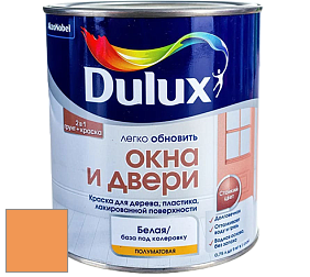 Краска DULUX LUXIUM ОКНА И ДВЕРИ полуматовая краска цвет 83YR 44/540 Tangerine Fizz