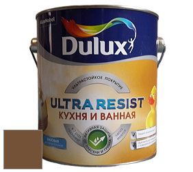 Краска DULUX LUXIUM ULTRA RESIST КУХНЯ И ВАННАЯ матовая ультрастойкая краска цвет 89YR 12/197 Mississippi Mud
