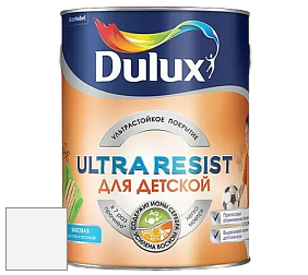 Краска DULUX LUXIUM ULTRA RESIST ДЛЯ ДЕТСКОЙ ультрастойкая матовая краска цвет NCS S 0300-N 