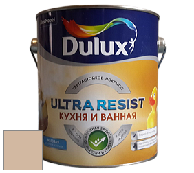 Краска DULUX LUXIUM ULTRA RESIST КУХНЯ И ВАННАЯ матовая ультрастойкая краска цвет NCS S 2010-Y40R 