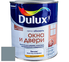 Краска DULUX LUXIUM ОКНА И ДВЕРИ полуматовая краска цвет 87BG 27/077 Brooding Storm