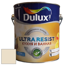 Краска DULUX LUXIUM ULTRA RESIST КУХНЯ И ВАННАЯ матовая ультрастойкая краска цвет 40YY 76/112 Bracken salts 5