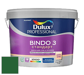Краска DULUX LUXIUM BINDO 3 Стандарт глубокоматовая краска цвет RAL 6002 