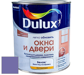 Краска DULUX LUXIUM ОКНА И ДВЕРИ полуматовая краска цвет 08RB 19/308 Amethyst showers 1