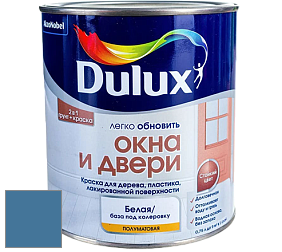 Краска DULUX LUXIUM ОКНА И ДВЕРИ полуматовая краска цвет NCS S 4040-R90B 