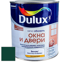 Краска DULUX LUXIUM ОКНА И ДВЕРИ полуматовая краска цвет RAL 6005 