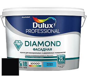Краска DULUX LUXIUM DIAMOND ФАСАДНАЯ матовая краска цвет RAL 9005 