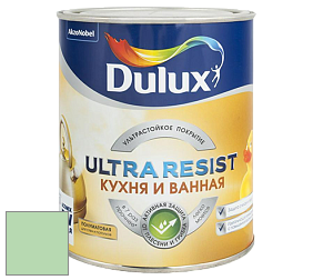 Краска DULUX LUXIUM ULTRA RESIST КУХНЯ И ВАННАЯ полуматовая ультрастойкая краска цвет RAL 6019 