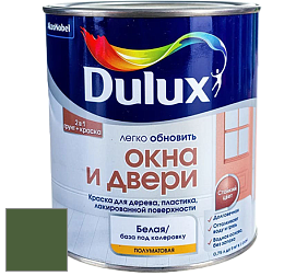 Краска DULUX LUXIUM ОКНА И ДВЕРИ полуматовая краска цвет NCS S 5540-G30Y 