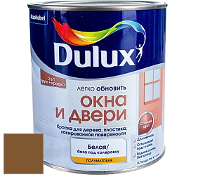 Краска DULUX LUXIUM ОКНА И ДВЕРИ полуматовая краска цвет 00YY 12/279 Cigar