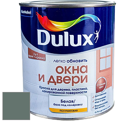 Краска DULUX LUXIUM ОКНА И ДВЕРИ полуматовая краска цвет NCS S 6010-B90G 