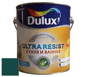 Краска DULUX LUXIUM ULTRA RESIST КУХНЯ И ВАННАЯ матовая ультрастойкая краска цвет 80GG 08/135 Deepest Cyan