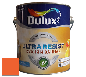 Краска DULUX LUXIUM ULTRA RESIST КУХНЯ И ВАННАЯ матовая ультрастойкая краска цвет NCS S 0585-Y60R 