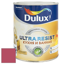 Краска DULUX LUXIUM ULTRA RESIST КУХНЯ И ВАННАЯ полуматовая ультрастойкая краска цвет 90RR 18/450 Ruby fountain 4