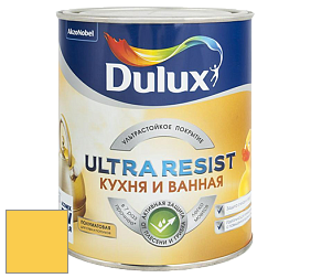 Краска DULUX LUXIUM ULTRA RESIST КУХНЯ И ВАННАЯ полуматовая ультрастойкая краска цвет 39YY 66/628 Sulphur springs 5