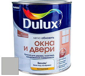 Краска DULUX LUXIUM ОКНА И ДВЕРИ полуматовая краска цвет 00NN 53/000 Veil