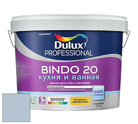 Краска DULUX LUXIUM BINDO 20 Кухня и Ванная полуматовая краска цвет 90BG 56/088 Pebble drift 4