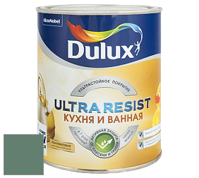 Краска DULUX LUXIUM ULTRA RESIST КУХНЯ И ВАННАЯ полуматовая ультрастойкая краска цвет NCS S 5020-G 