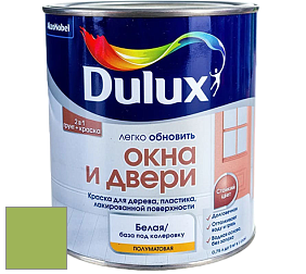 Краска DULUX LUXIUM ОКНА И ДВЕРИ полуматовая краска цвет 10GY 41/438 