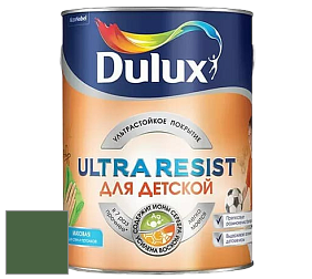 Краска DULUX LUXIUM ULTRA RESIST ДЛЯ ДЕТСКОЙ ультрастойкая матовая краска цвет 61GY 12/190 Intense Avocado