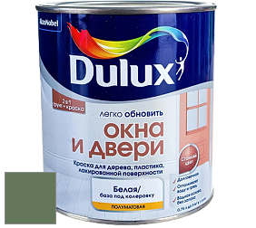 Краска DULUX LUXIUM ОКНА И ДВЕРИ полуматовая краска цвет 50GY 18/178 Woodland Pearl