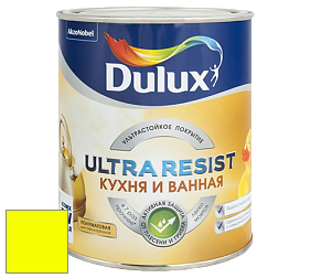 Краска DULUX LUXIUM ULTRA RESIST КУХНЯ И ВАННАЯ полуматовая ультрастойкая краска цвет RAL 1026 