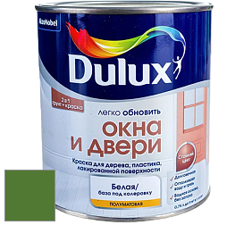 Краска DULUX LUXIUM ОКНА И ДВЕРИ полуматовая краска цвет 40GY 18/372 Morning Mint