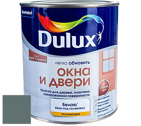 Краска DULUX LUXIUM ОКНА И ДВЕРИ полуматовая краска цвет NCS S 6010-B70G 