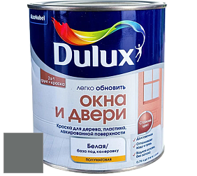 Краска DULUX LUXIUM ОКНА И ДВЕРИ полуматовая краска цвет NCS S 6502-G 