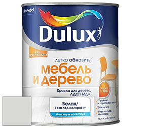 Краска DULUX LUXIUM МЕБЕЛЬ И ДЕРЕВО матовая краска цвет 00NN 72/000 Snowfield
